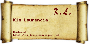 Kis Laurencia névjegykártya